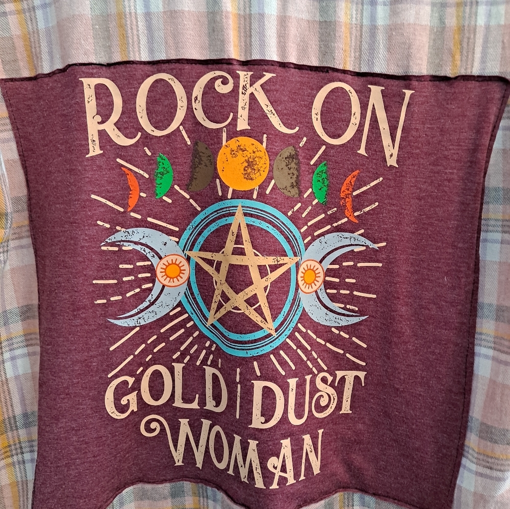 Women's Flannel Shirt with Fleetwood Mac logo design - Picture 2 of 4